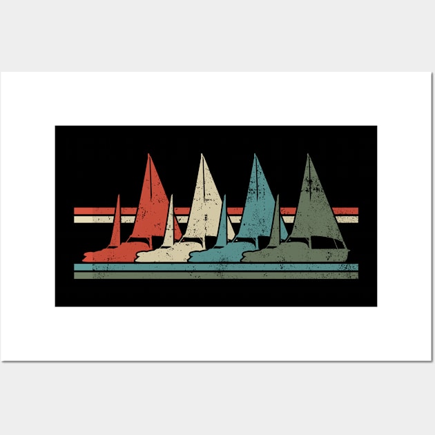 Sailboat Boat Sailing Vintage Wall Art by KAWAIITEE